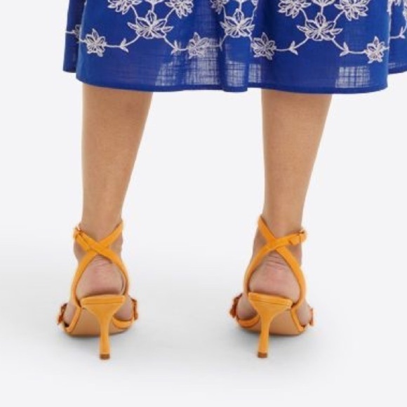 Draper James Floral Alice Ankle Strap Heels in Peach - Picture 3 of 16